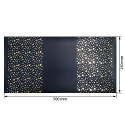 GOLDEN STARS - Dark blue (50 x 25 cm)